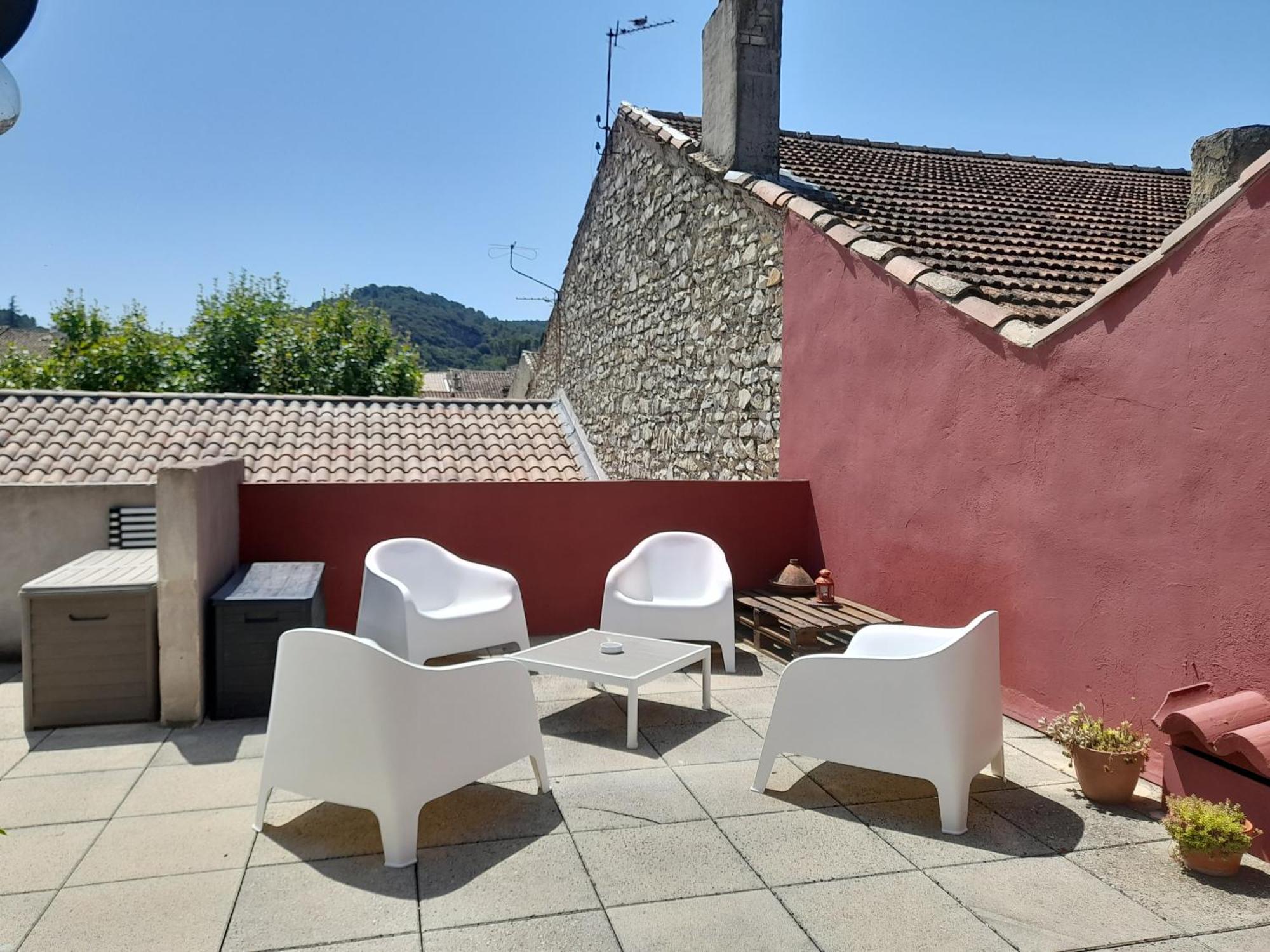 Grande Terrasse Et Vue Sur Le Site Antique Apartment Vaison-la-Romaine Exterior foto